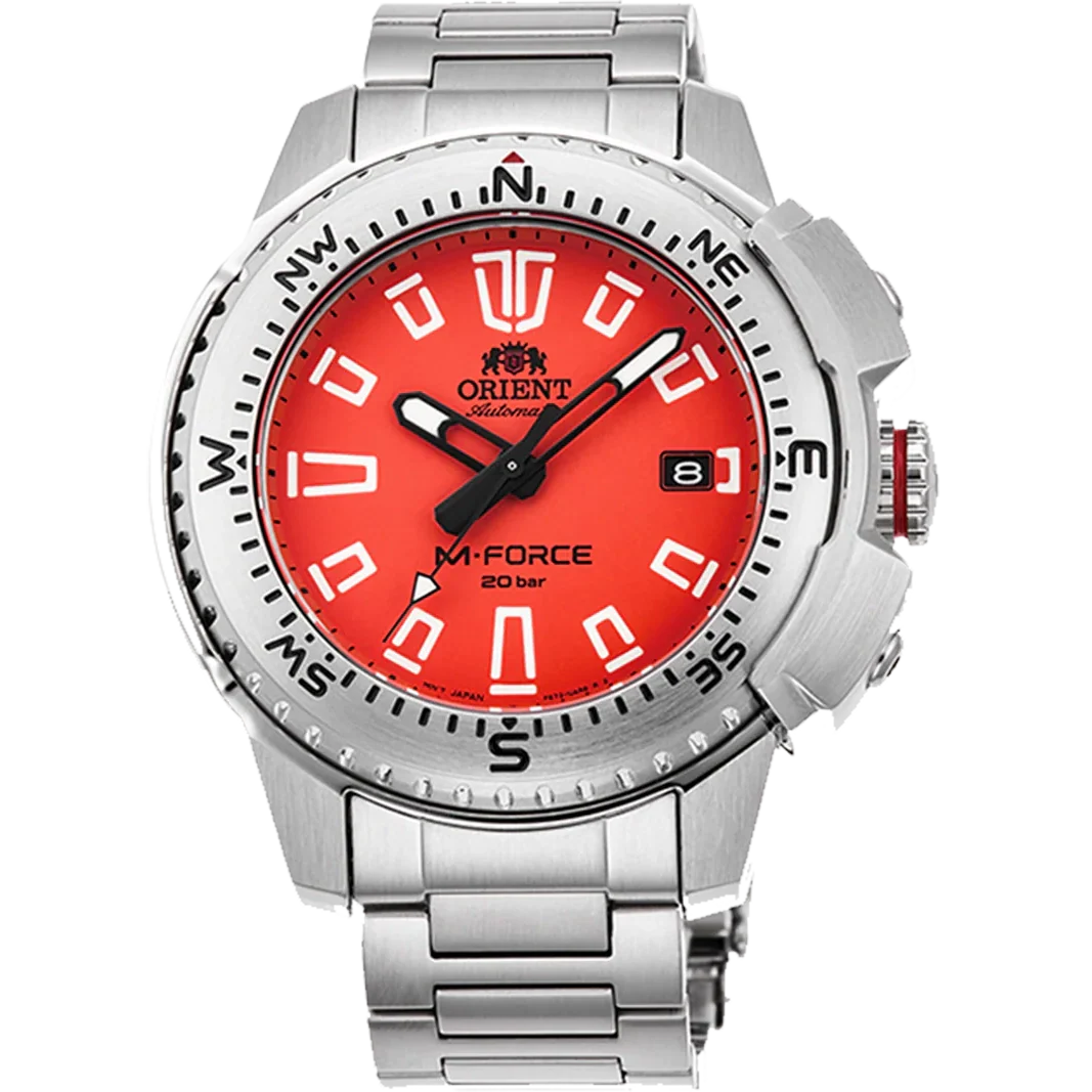 RA-AC0N02Y-M Reloj Orient M-Force Hombre Acero Esfera Roja