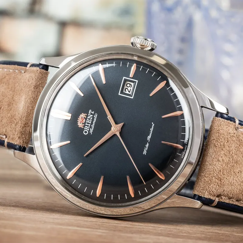 RA-AC0P02L Reloj Orient Contemporary Hombre Correa Cuero Esfera Azul