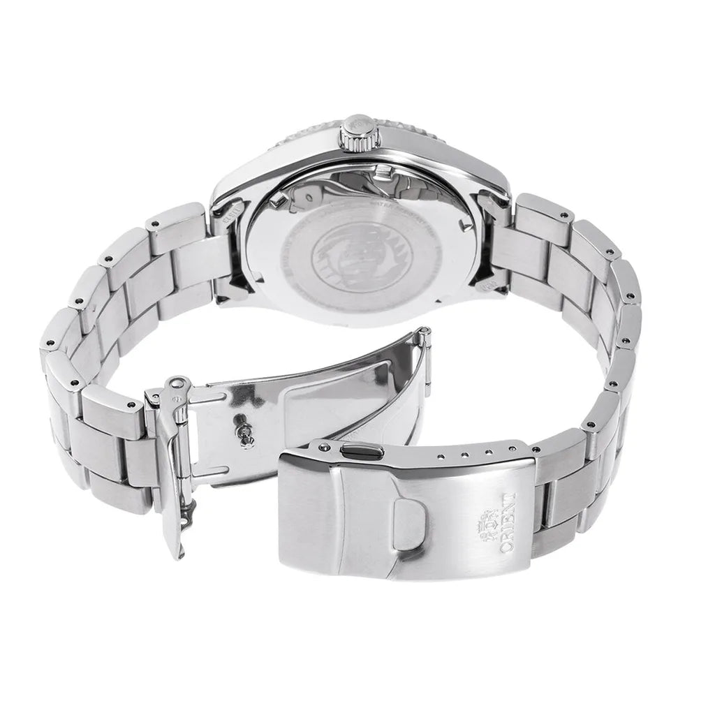 RA-AC0Q09R Reloj Orient Mako Hombre Correa Acero Esfera Roja