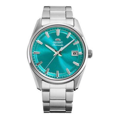 RA-AC0R06L Reloj Orient Stretto Date de hombre correa de metal plateado