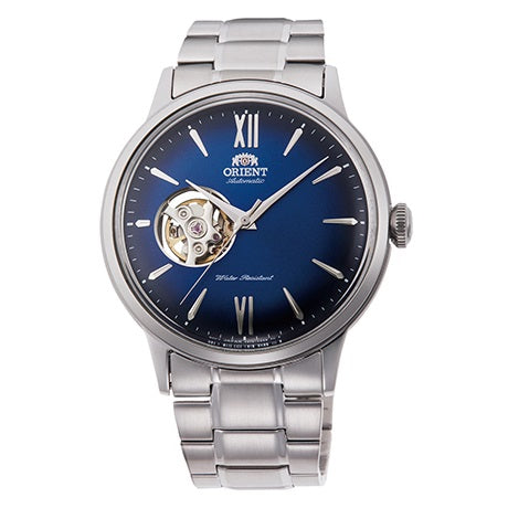 RA-AG0028L Reloj Orient Bambino Open Heart Hombre Acero Azul