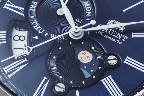 RA-AK0011D Reloj Orient Classic de hombre pulsera de piel azul