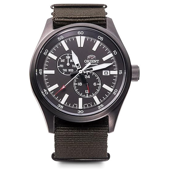 RA-AK0403N Reloj Orient Defender II Hombre Automático Correa Nylon Verde — original con garantía, La Relojería GT