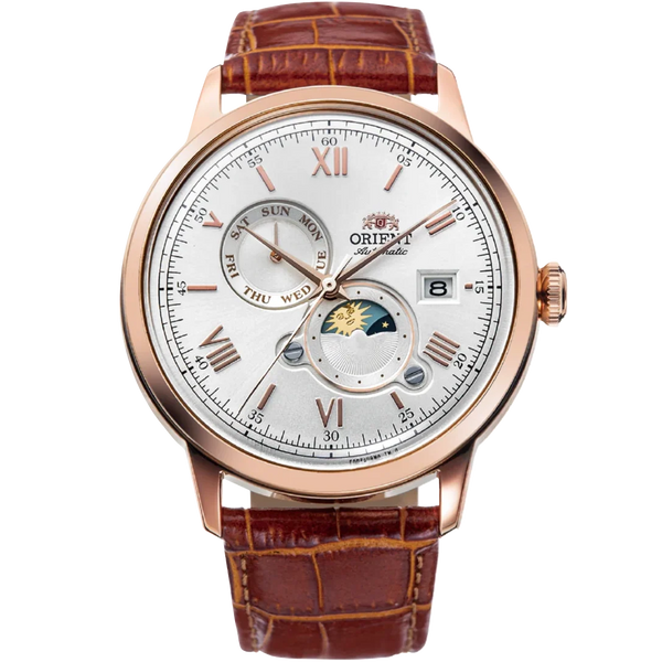 RA-AK0801S Orient Bambino de hombre pulsera de piel marrón