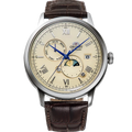 RA-AK0803Y Orient Bambino de caballero pulsera de cuero marrón