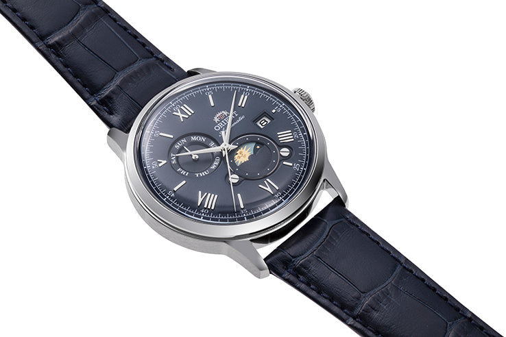 RA-AK0806L Reloj Orient Classic Sun and moon de hombre pulsera de piel 41 mm