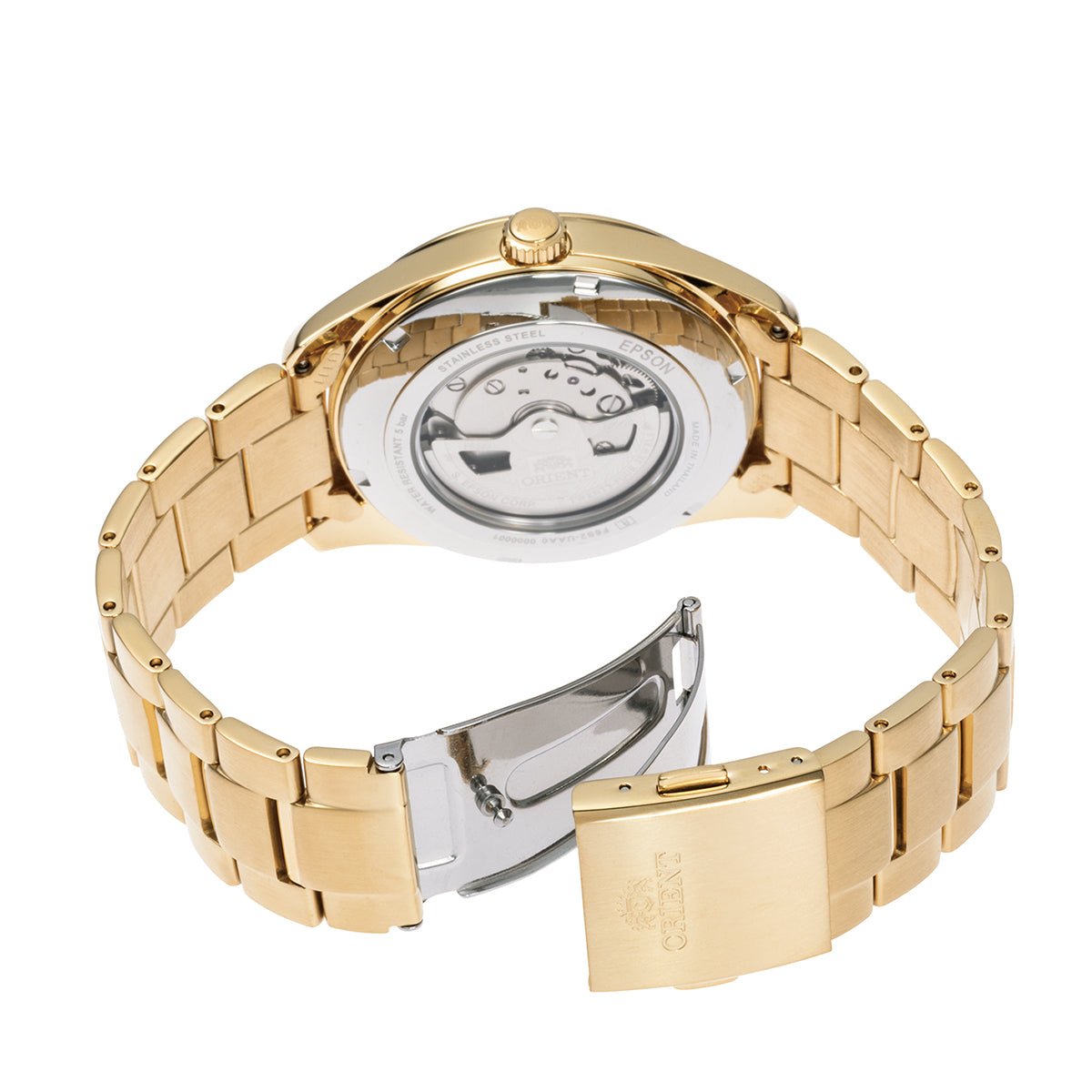 RA-AR0007S Reloj Orient Stretto Semi Skeleton de hombre pulsera de metal