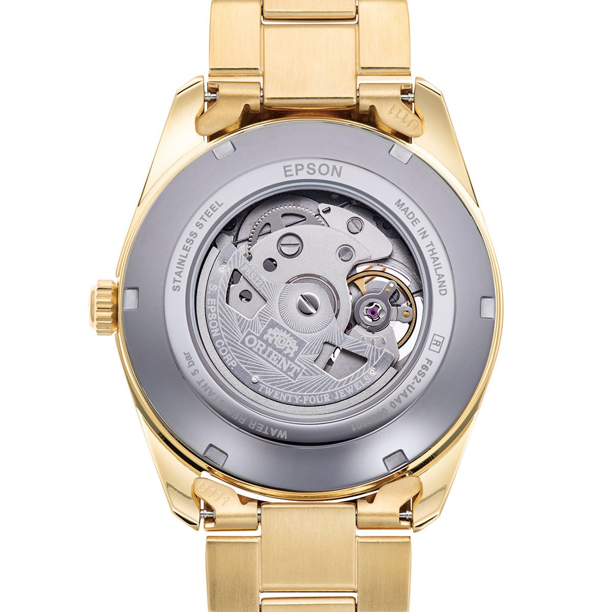 RA-AR0007S Reloj Orient Stretto Semi Skeleton de hombre pulsera de metal