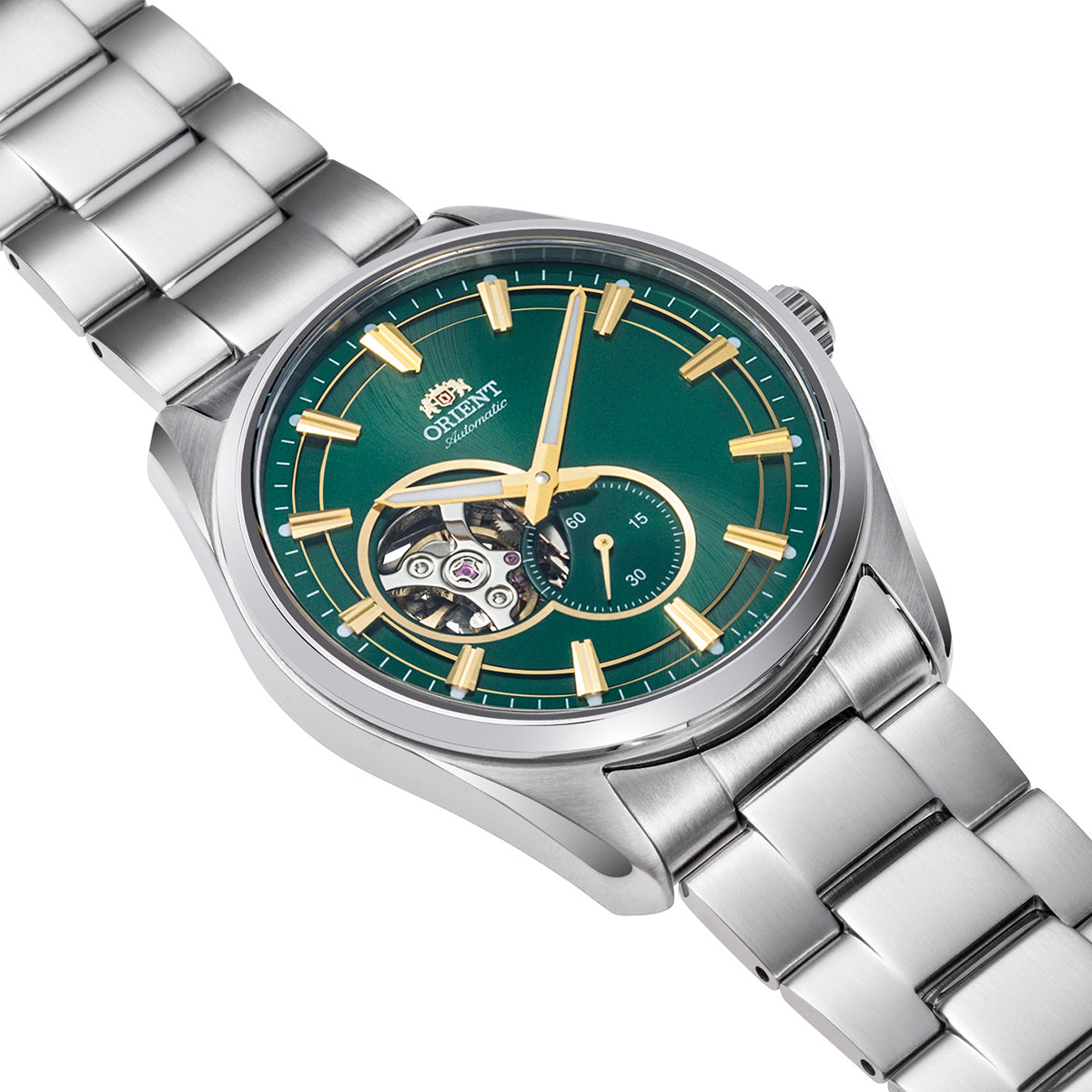 RA-AR0008E Reloj Semi Skeleton Orient de hombre correa de metal