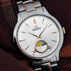 RA-KB0001S Reloj Orient Sun and Moon Mujer Acero Bicolor