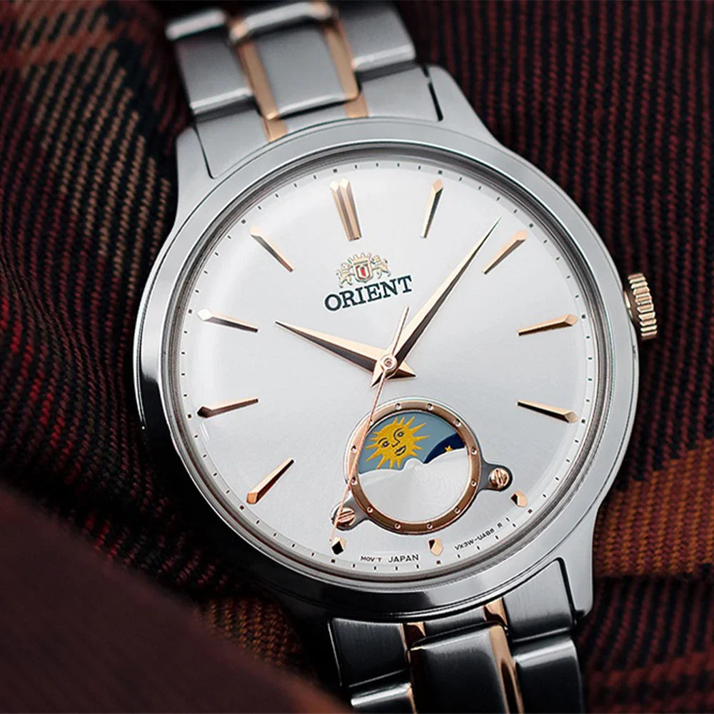 RA-KB0001S Reloj Orient Sun and Moon Mujer Acero Bicolor