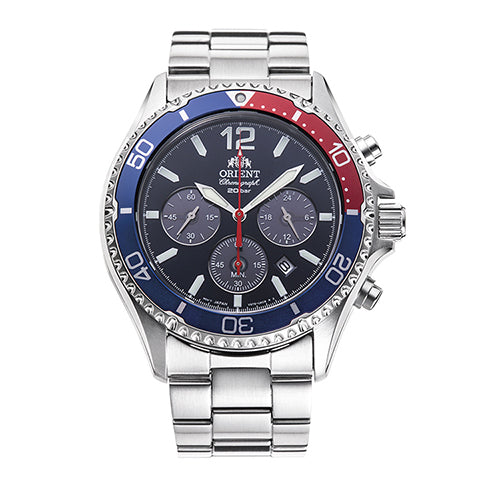 RA-TX0201L Reloj Orient Chronograph Hombre Acero Azul Pepsi
