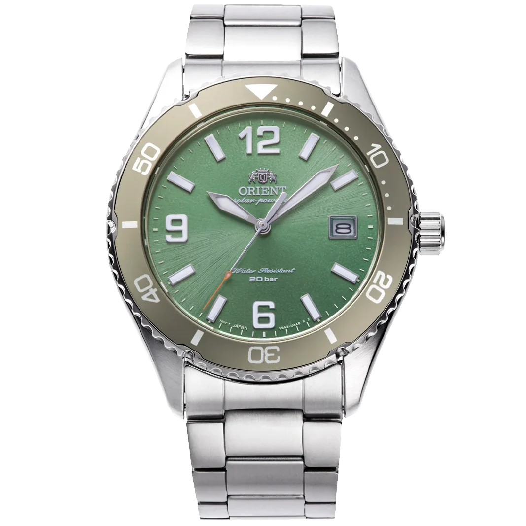 RA-WJ0001E Reloj Orient Solar-Power Hombre Correa Acero