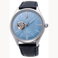 RE-AT0203L Reloj Orient Star de hombre automático correa de piel azul