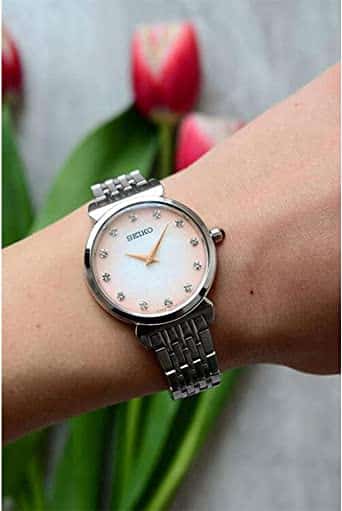 SFQ803P1 Reloj Seiko Essentials Mujer Correa Acero Nácar Rosa
