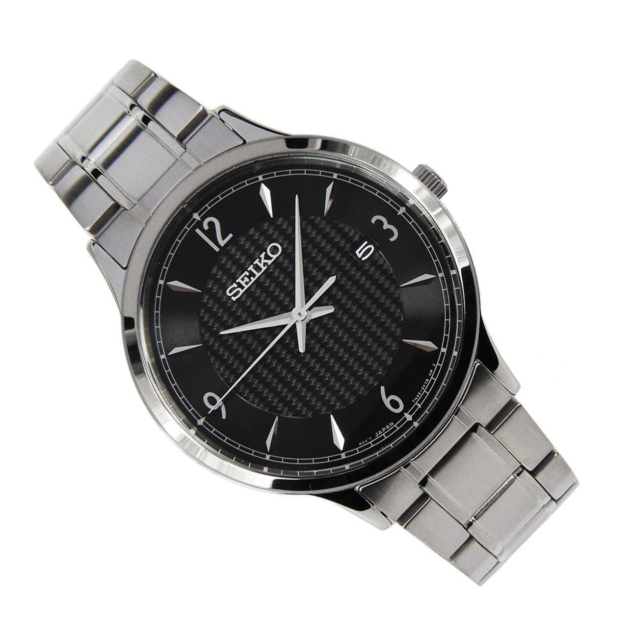 SGEH81P1 Reloj Seiko Clásico Hombre Acero Esfera Negra