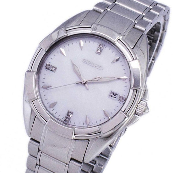 SKK885P1 Reloj Seiko Elegante Mujer Acero Plateado