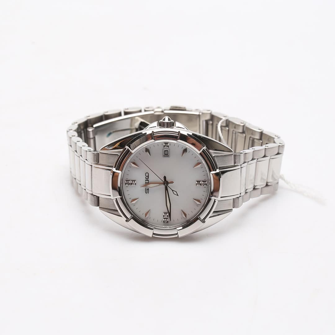 SKK885P1 Reloj Seiko Elegante Mujer Acero Plateado