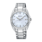 SKK885P1 Reloj Seiko Elegante Mujer Acero Plateado