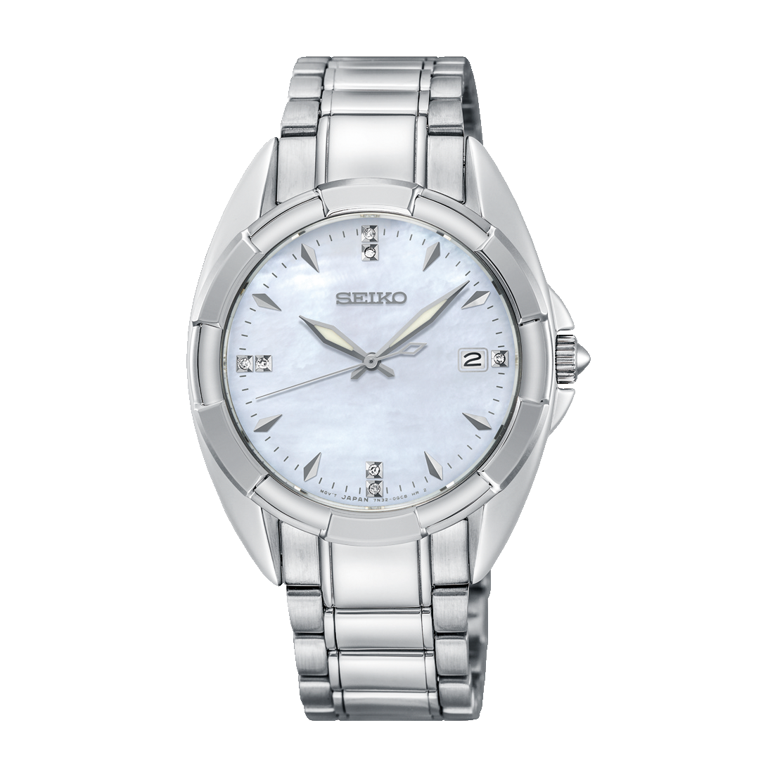 SKK885P1 Reloj Seiko Elegante Mujer Acero Plateado