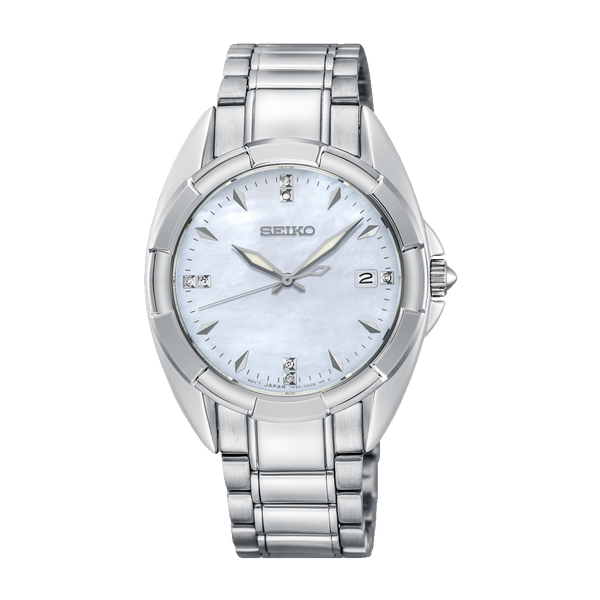 SKK885P1 Reloj Seiko Elegante Mujer Acero Plateado