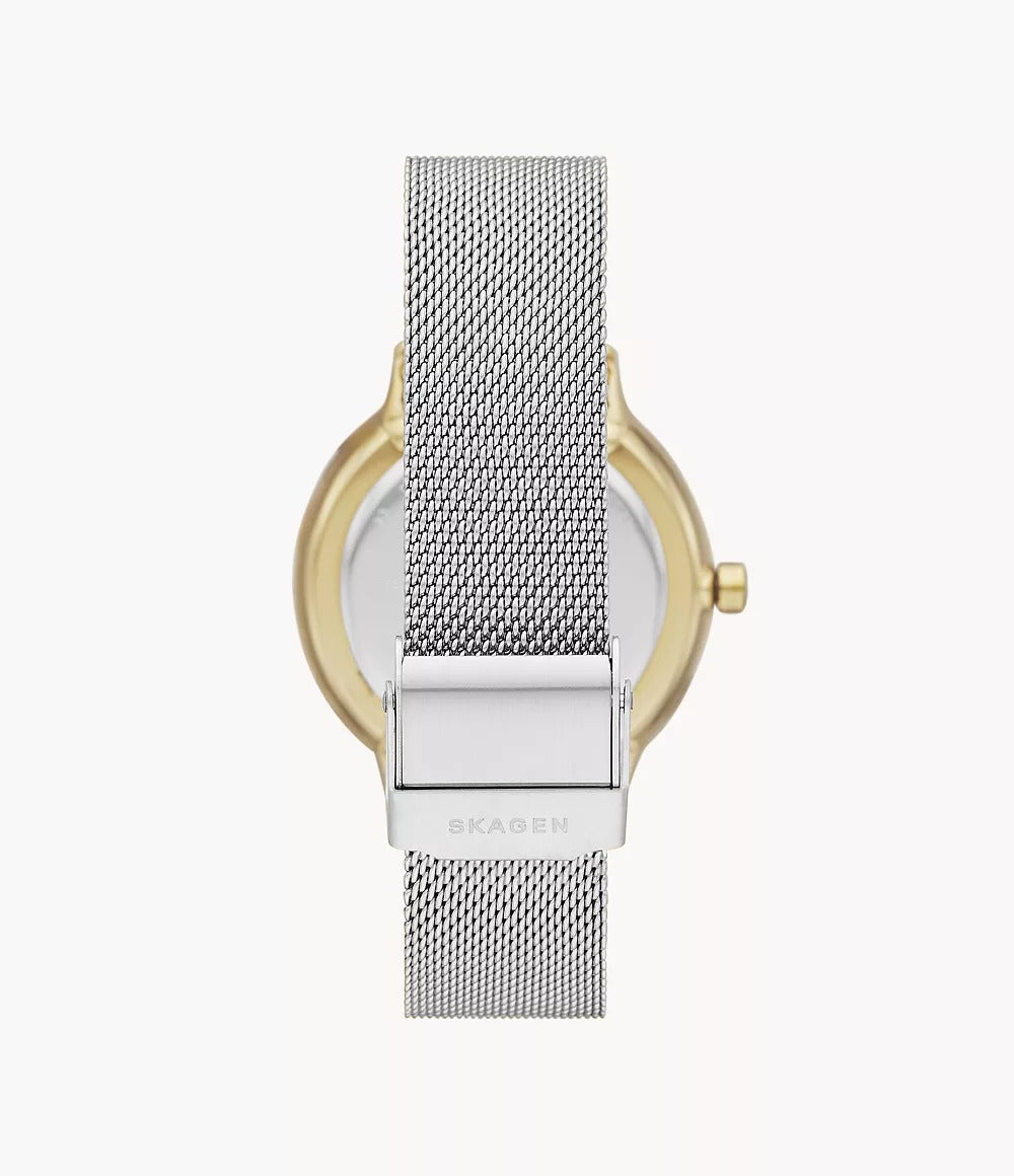 SKW2912 Reloj Skagen Riis Mujer Malla Milanesa Plateada Dorada