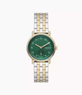 SKW3122 Reloj Skagen Kuppel Lille Mujer Pulsera Bicolor Esfera Verde