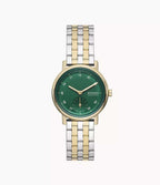SKW3122 Reloj Skagen Kuppel Lille Mujer Pulsera Bicolor Esfera Verde