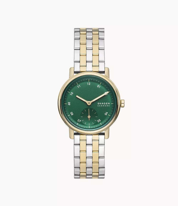 SKW3122 Reloj Skagen Kuppel Lille Mujer Pulsera Bicolor Esfera Verde