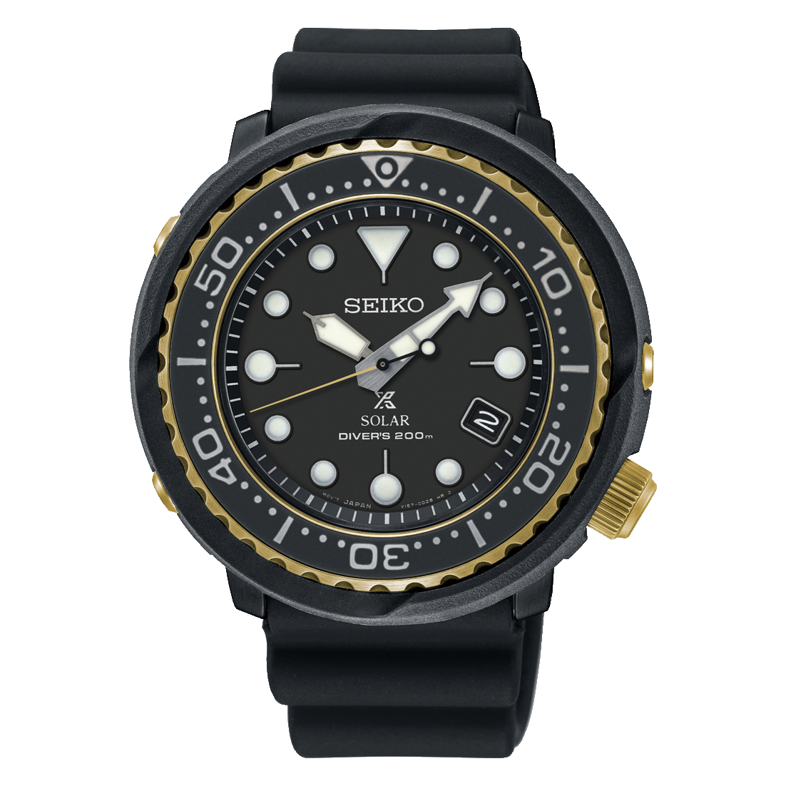 SNE556P1 Reloj Seiko Prospex Hombre Resina Negra Oro