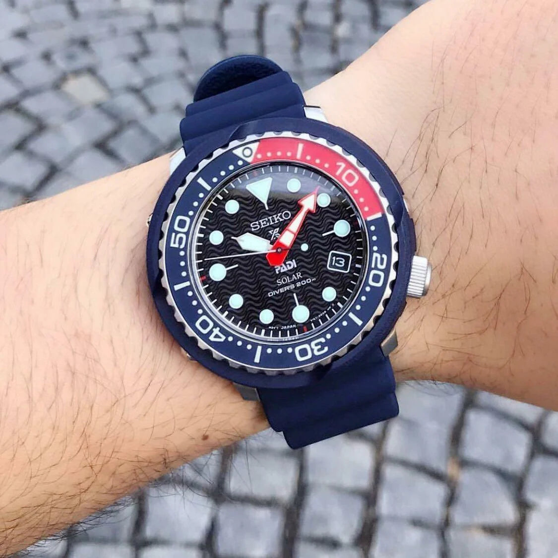 SNE557P1 Reloj Seiko Prospex PADI Hombre Caucho Azul