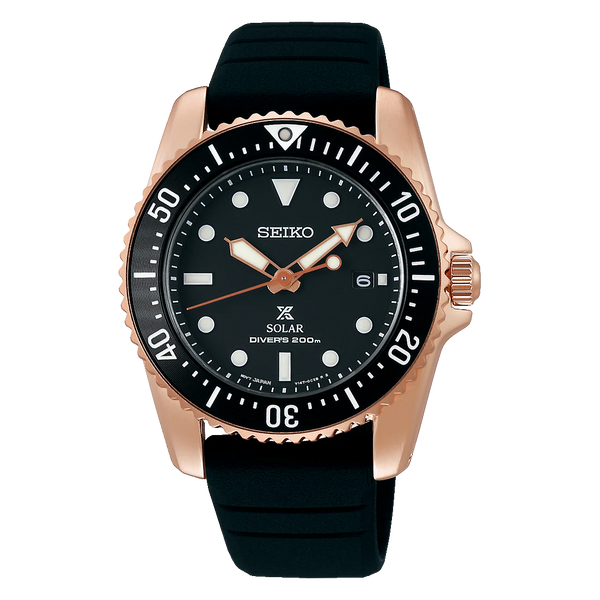 SNE586P1 Reloj Seiko Prospex Solar Hombre Oro Rosa Caucho