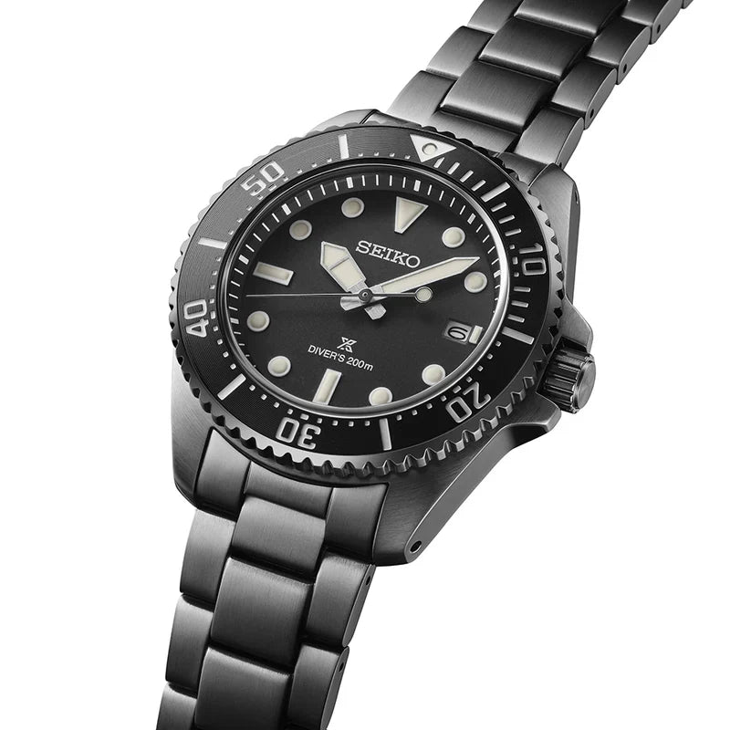 SNE599P1 Reloj Seiko Prospex de hombre pulsera de metal negro 41 mm