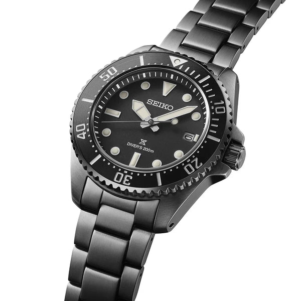 SNE599P1 Reloj Seiko Prospex de hombre pulsera de metal negro 41 mm
