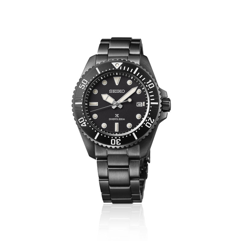 SNE599P1 Reloj Seiko Prospex de hombre pulsera de metal negro 41 mm