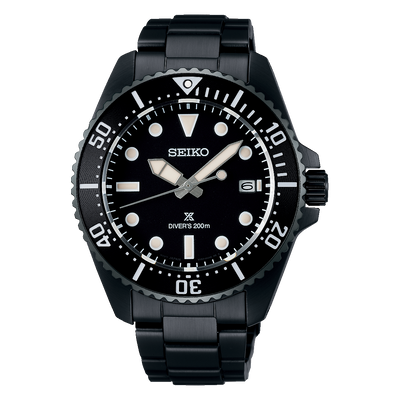 SNE599P1 Reloj Seiko Prospex de hombre pulsera de metal negro 41 mm