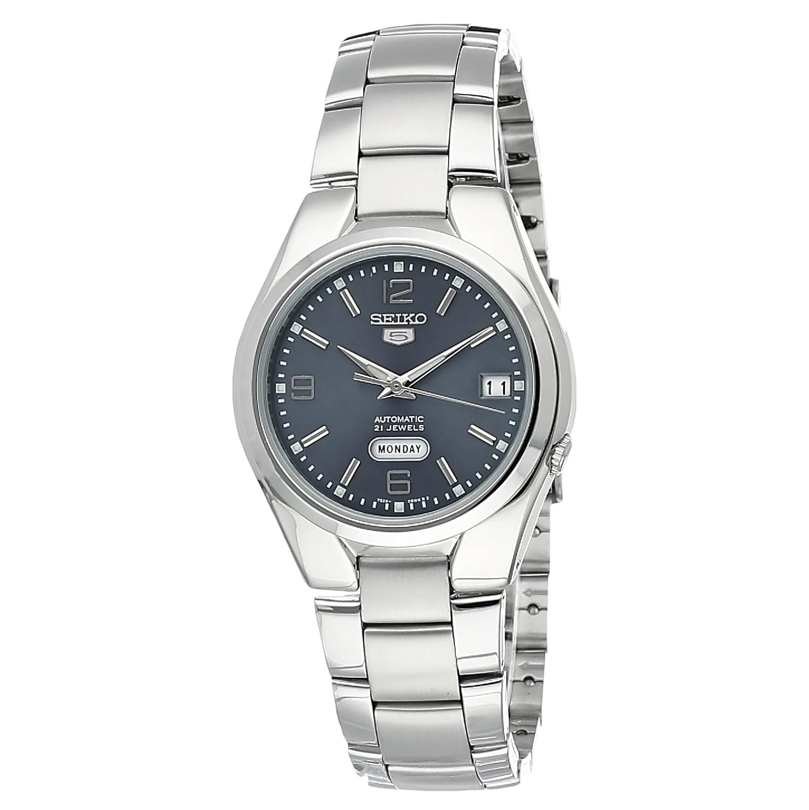 5-SNK621K1 Reloj Seiko Automatic 5 Hombre Acero Inoxidable Gris Oscuro - Reloj original en Guatemala
