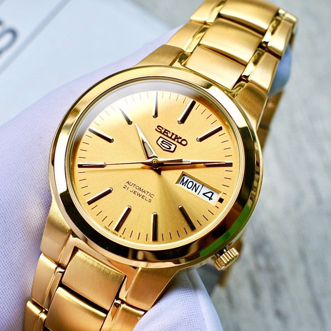 5-SNKA10K1 Reloj Seiko Automatic 5 Hombre Acero Dorado - Vista lateral