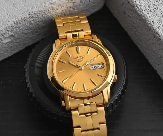 SNKK76K1 Reloj Seiko Automatic 5 Hombre Acero Dorado