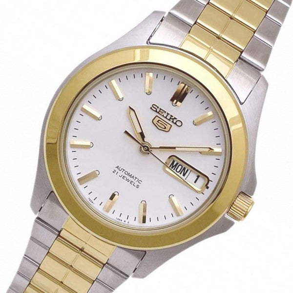 5-SNKK94K1 Reloj Seiko Automatic 5 Hombre Acero Bicolor Esfera Blanca - Vista lateral