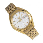 5-SNKL26K1 Reloj Seiko Automatic 5 Hombre Acero Dorado Esfera Blanca - Detalle de esfera