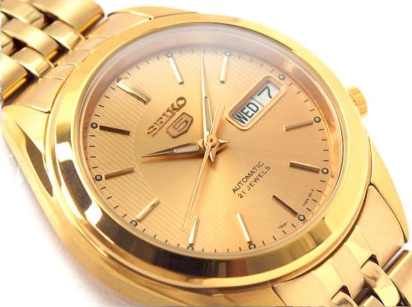 SNKL28K1-5 Reloj Seiko Serie 5 Hombre Acero Dorado