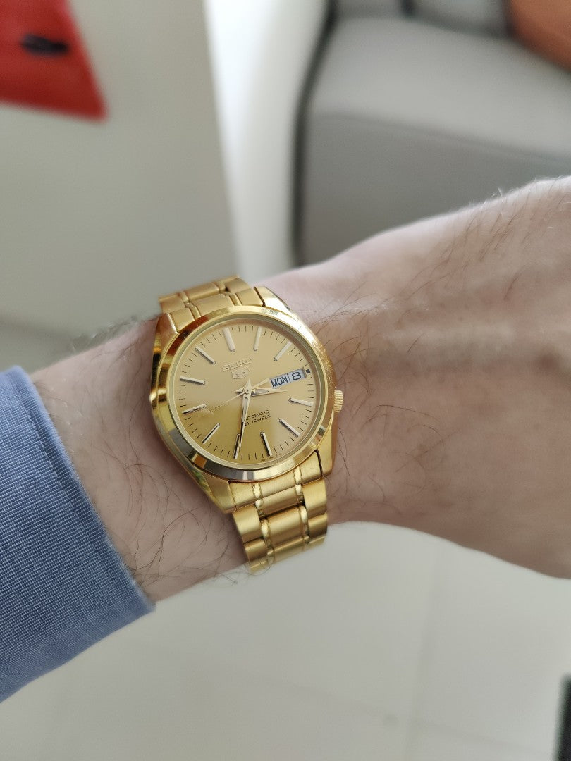 SNKL48K1-5 Reloj Seiko Serie 5 Hombre Acero Dorado
