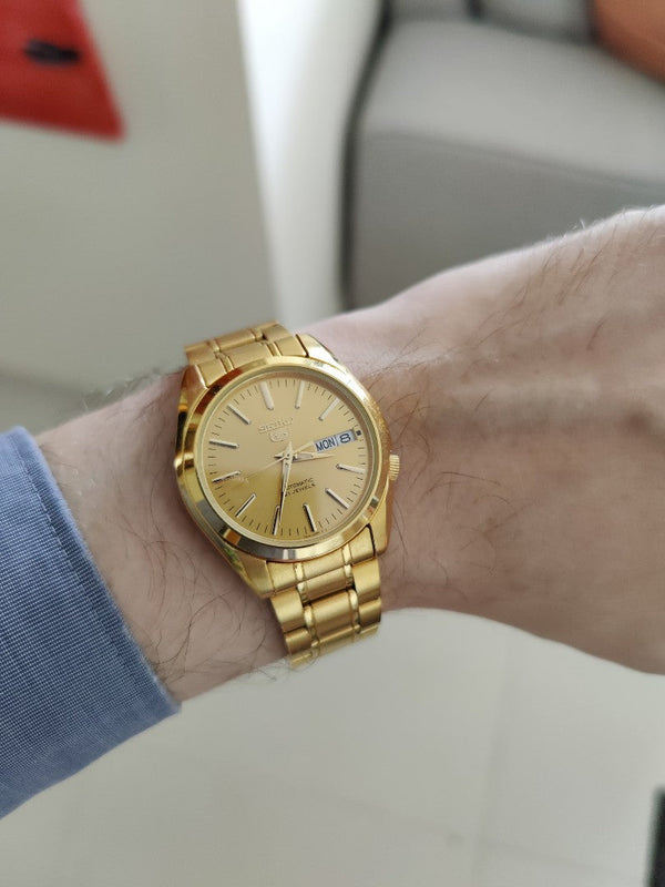 SNKL48K1-5 Reloj Seiko Serie 5 Hombre Acero Dorado