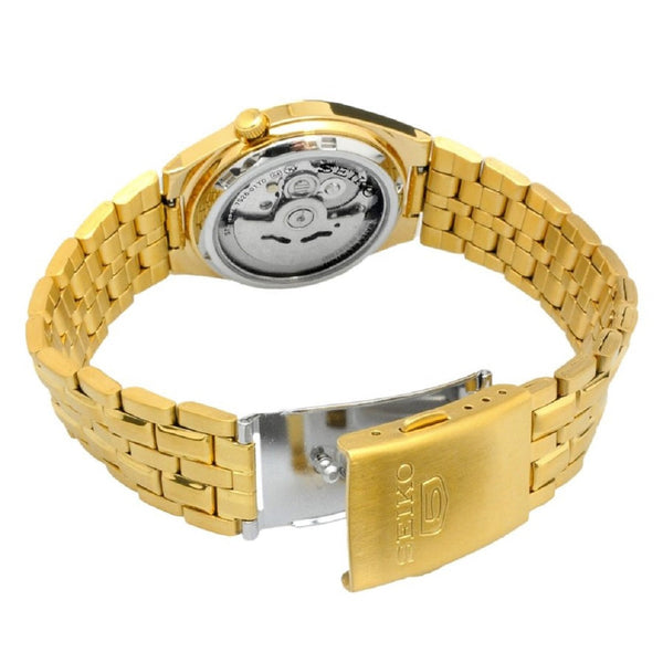 SNKL66K1 Reloj Seiko Automatic 5 Hombre Acero Dorado Esfera Negra