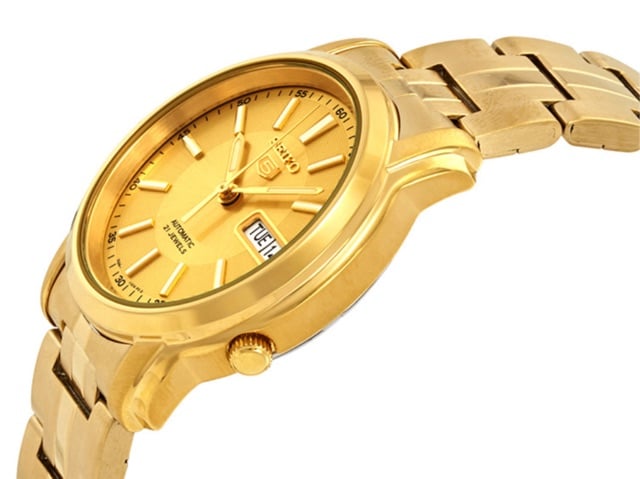 5-SNKL86K1 Reloj Seiko Automatic 5 Hombre Acero Dorado - Detalle de esfera