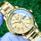 5-SNKN62K1 Reloj Seiko Serie 5 Hombre Acero Dorado - Vista 6
