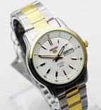 SNKP14K1-5 Reloj Seiko Automatic 5 Hombre Acero Bicolor Esfera Blanca