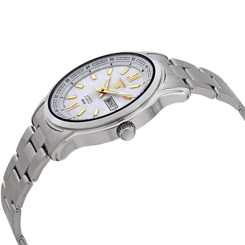 SNKP15K1-5 Reloj Seiko Automatic 5 Hombre Acero Esfera Blanca