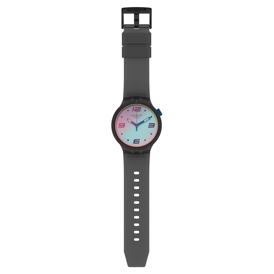SO27B121 Swatch Futuristic Grey Big Bold de hombre pulsera de resina